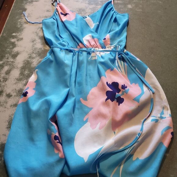 Yumi Kim light blue floral summer dress sz Small - Picture 1 of 2